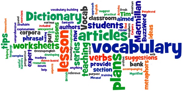 image with words vocabulary, articles, lessons plans,